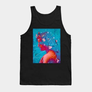 Celestial angel in turquoise and red Tank Top